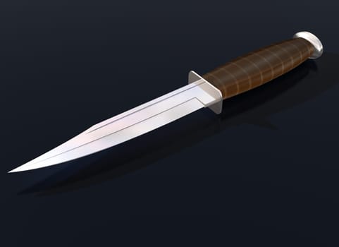 Illustration of a shiny new hunting knife
