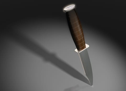 Illustration of a knife stuck into a surface