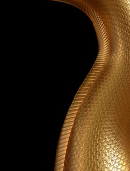 Stylized illustration showing the soft underbelly of a golden dragon