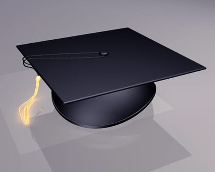 Illustration of a mortar board after graduation