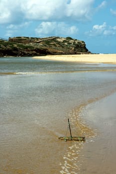 Raft on the beach