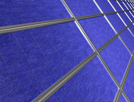 Illustration of close up of a solar panel array