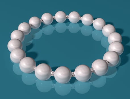 Original illustration of an elegant high class pearl bracelet