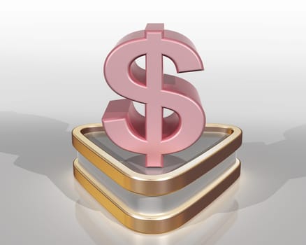 Illustration of the pink dollar representing the purchasing power of the green consumer