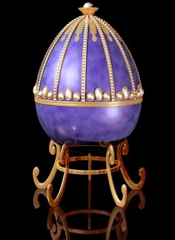 Illustration of a highly decorative jeweled Russian Easter Egg