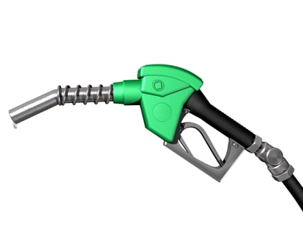 Isolated illustration of a dripping gas pump nozzle