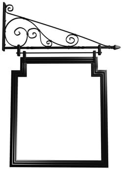 Illustration of an isolated blank pub sign