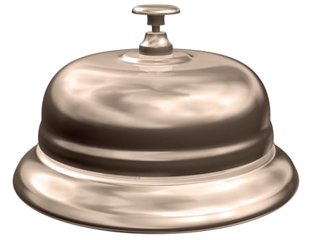 Isolated illustration of an old fashioned hotel table bell