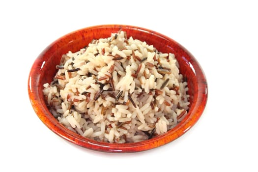 a bowl of rice against a white background