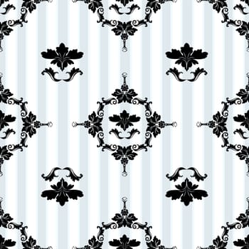 Seamless decorative floral pattern, wallpaper and wrapping paper design