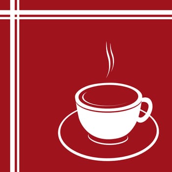 Cup of coffee with napkin illustration