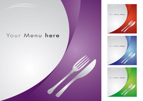 menu with space for your text