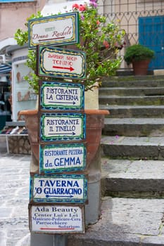 Pedestrian cute street in Capri Island