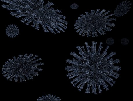 Stylized illustration of a nasty virulent virus