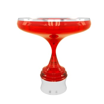 Red crystal trophy cup, isolated on white background