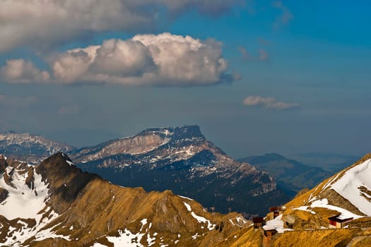 Cloud formation over the mountains