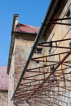 structure metallic in an old factory