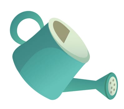 illustration drawing of blue water jug isolate in white background