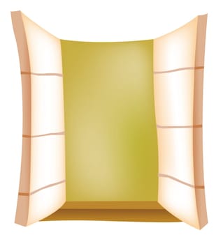 illustration drawing of windows isolate in a white background