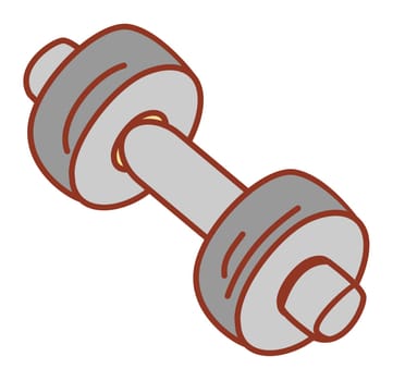 illustration drawing of dumbbell isolate in a white background