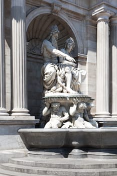 Fountain at the Albertina,Viennese architecture and landmark