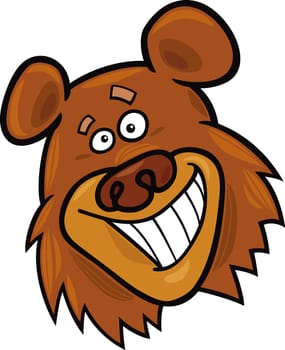 cartoon illustration of funny bear