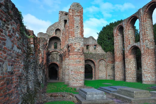 Ruins of Colchester Priory Esex