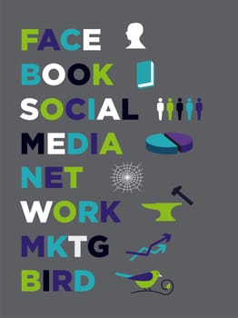 Social media network human connection concept
