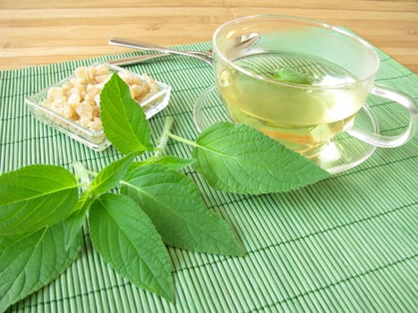 Tea flavoured with pineapple sage