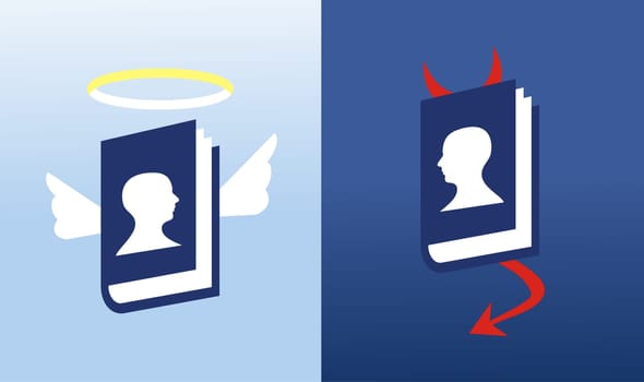 Social media network human connection concept