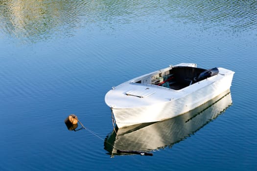 Fishing boat on the lake