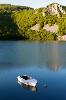 Fishing boat on the lake
