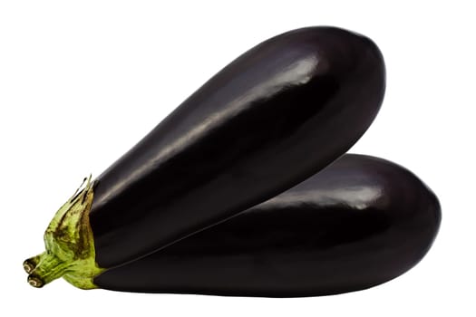 Eggplants isolated on white background