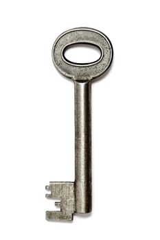 An Old key isolated on white background