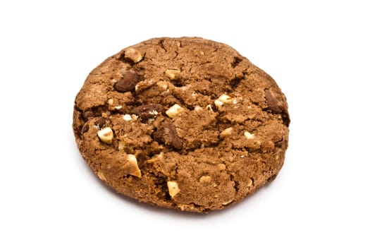 Delicious chocolate cookie isolated on white background