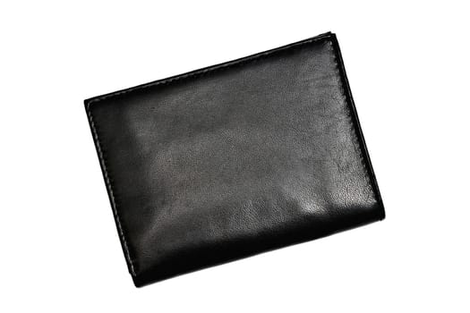 A Black wallet isolated on white background