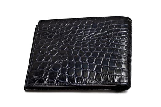 A Black wallet isolated on white background