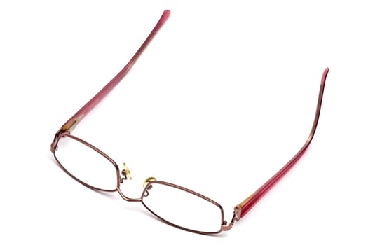 Lady&#039 s reading glasses isolated on white background