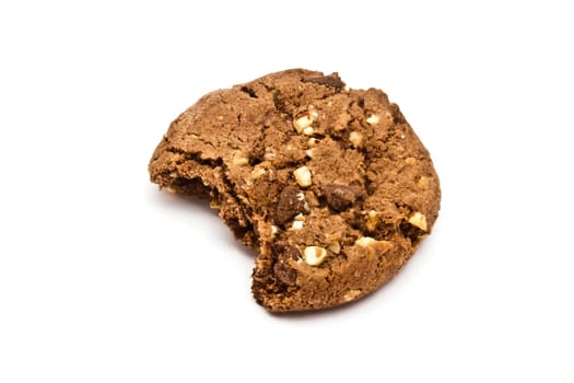 Delicious chocolate cookie isolated on white background