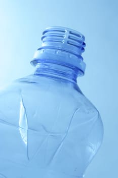 Empty plastic water bottle. Recycle garbage.