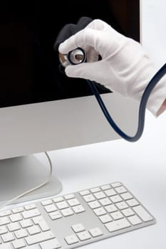Diagnosis of computer failure concept