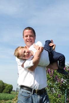 Father and son - happy together -