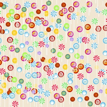 Seamless candy background, cartoon art