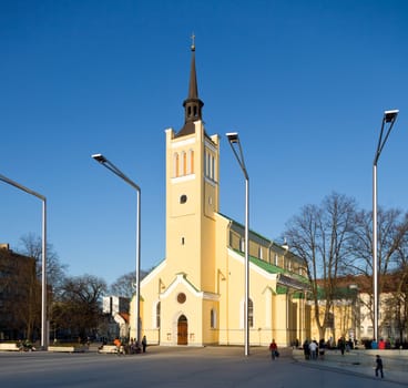Capital of Estonia, Tallinn is famous for its World Heritage old town walls and cobbled streets. St. John&#039 s Church is in Freedom Square