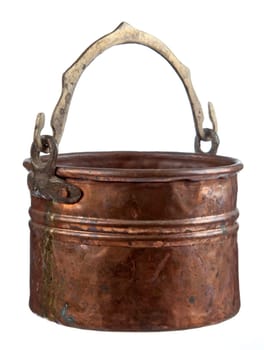 copper pot  with white background
