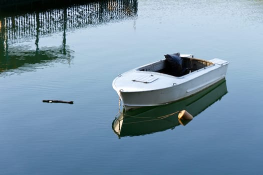 Fishing boat on the lake