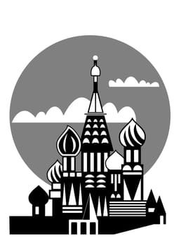 Illustration of the Russian Orthodox churches - Moscow