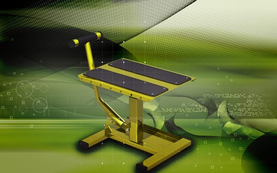 Digital illustration of Bike lift in colour background