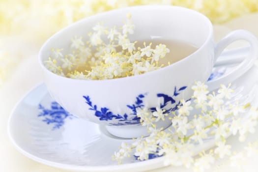 Healthy and delicious elder flower tea