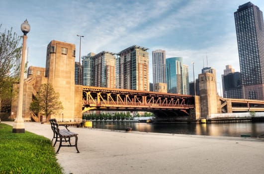 HDR of Chicago in the Early Morning.